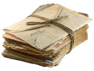 Firefly only a stalk of vintage envelope and letters white background with no depth of field 43742 1